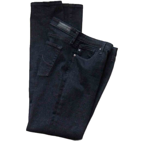 Adriano Goldschmied Dark Denim Jeans Blue Cigarette Leg Women's Side 28R - Picture 1 of 6